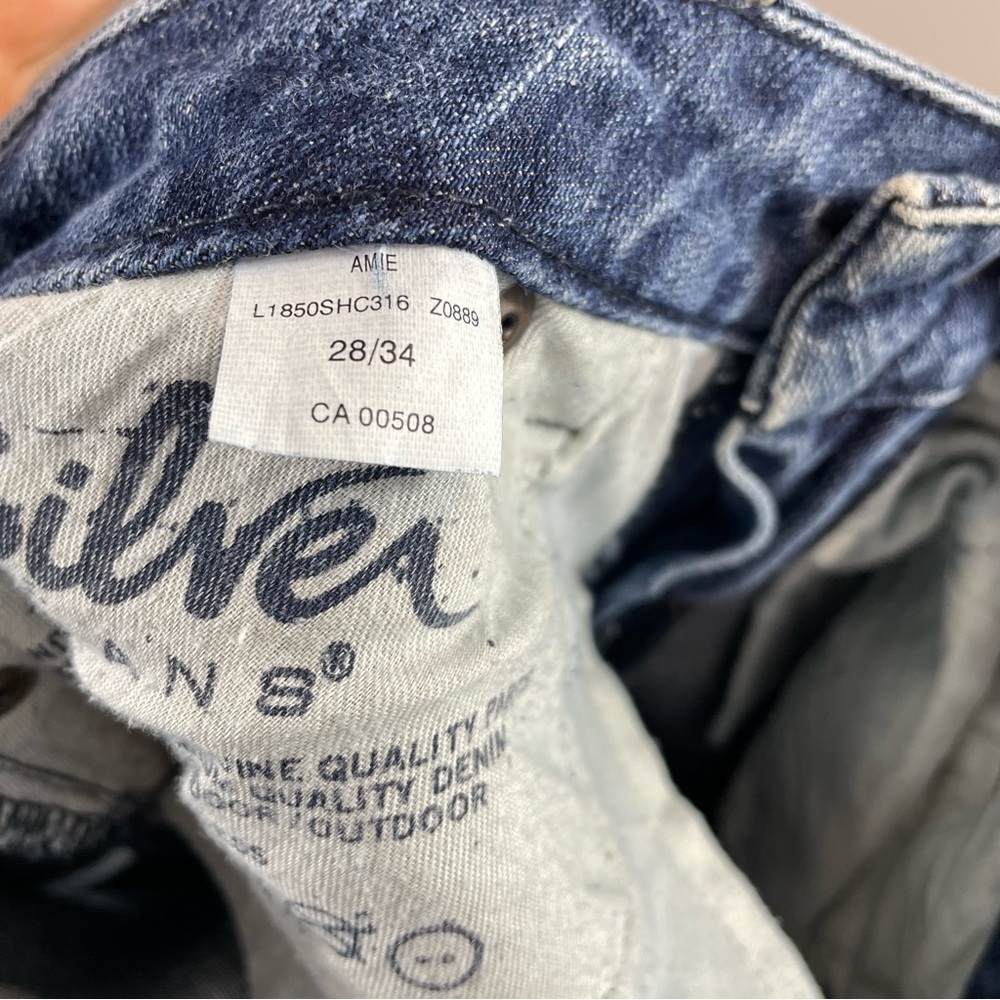 Vtg Silver Jeans Amie Flare Leg Women’s 28/34 Medium Blue Denim Lower Rise Y2k - Picture 12 of 14